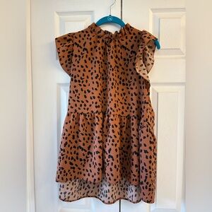 Brown Leopard Print shirt